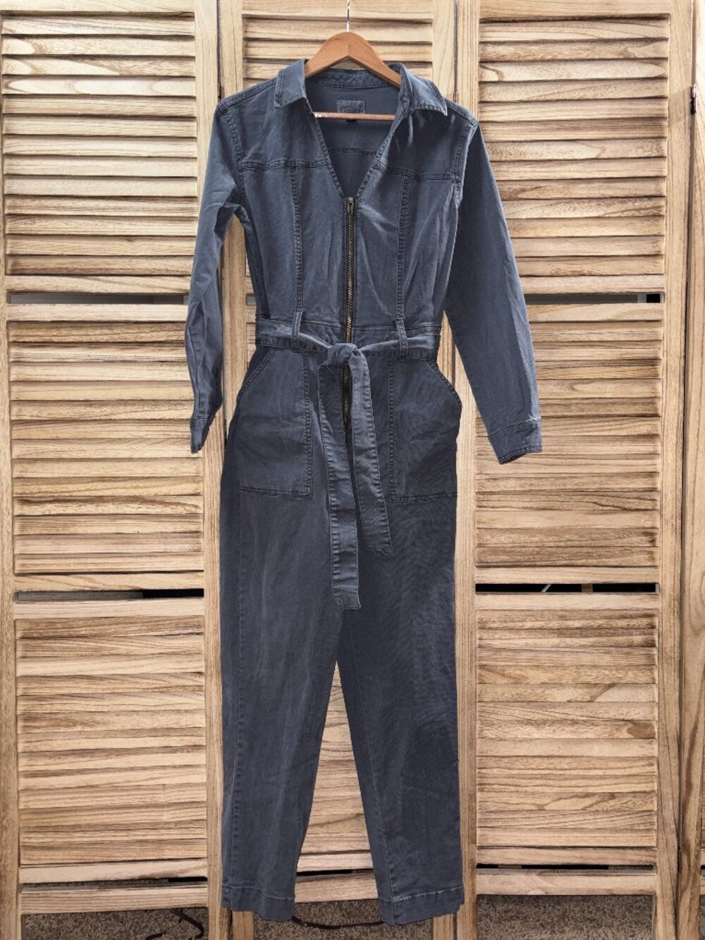 Universal Thread Grey Utility Coveralls Jumpsuit Size 4 Belted Long Sleeve